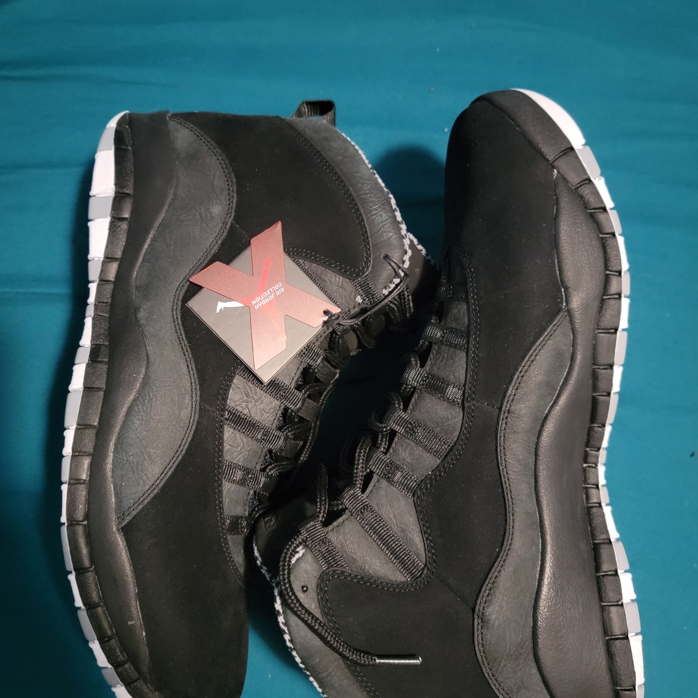 Jordan Black and Gray Athletic Shoes